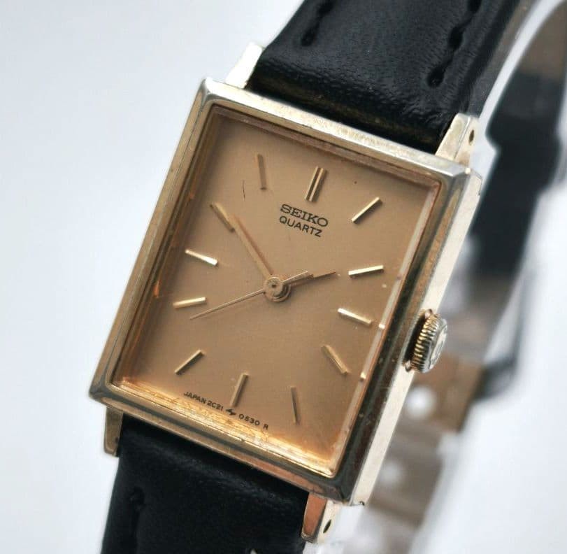 [High-end, fully functional] Seiko Square Watch, New Battery, New Strap, Ladies&
