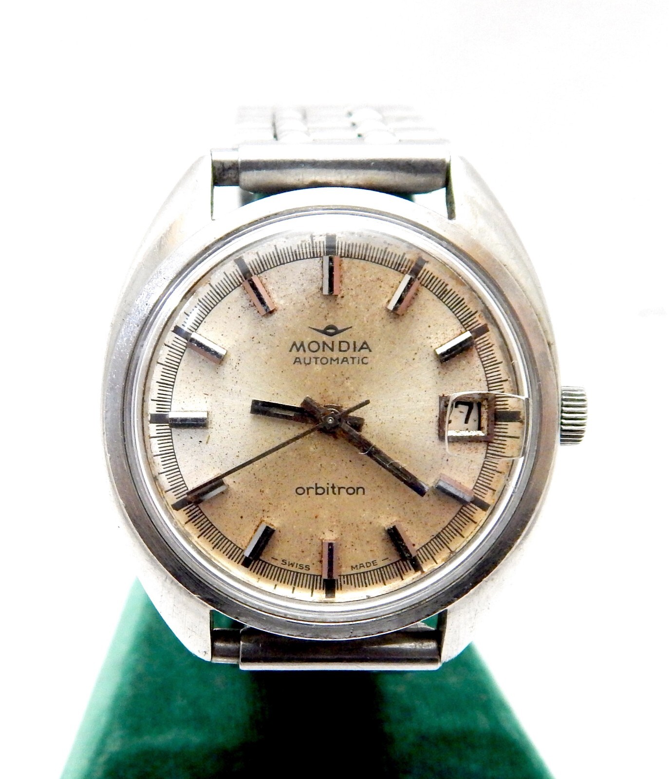 Watch MONDIA Arbitron Automatic 25 Jewels Case Steel Circa 1960 Men 36mm Working