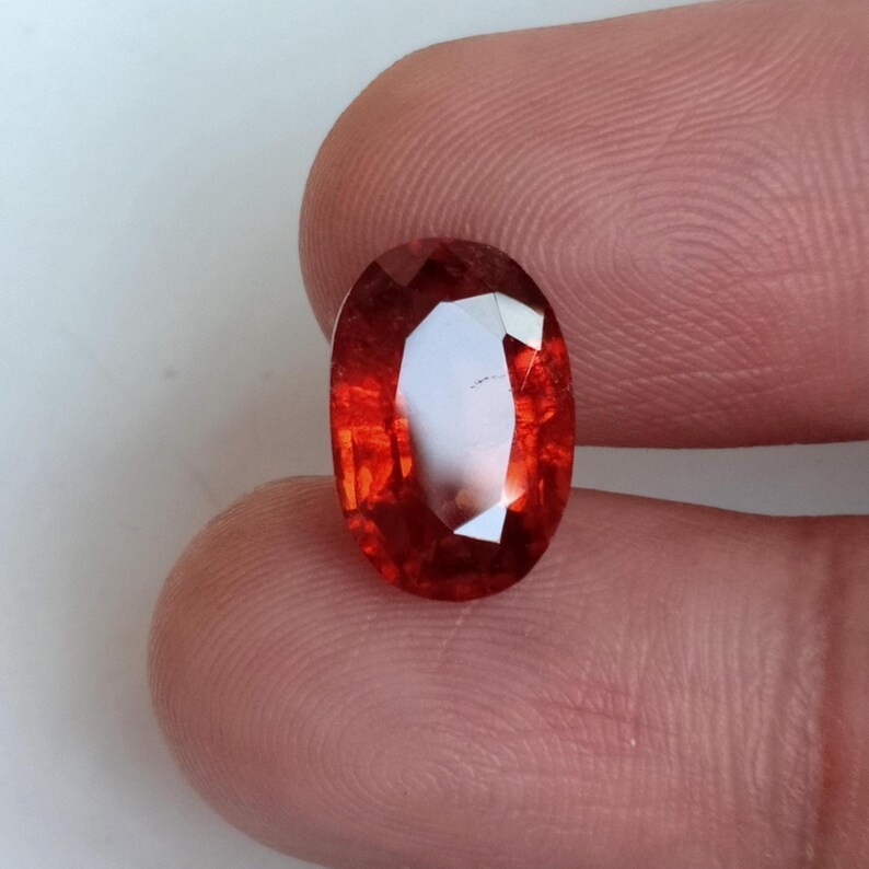 REAL Mozambique Hessonite Garnet Oval Earth Mine Gem January Birthstone 5.20 Ct