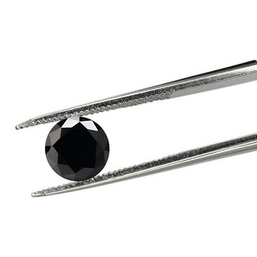 Brilliant Black Moissanite Diamond Round Cut 2 MM to 4 MM for jewelry