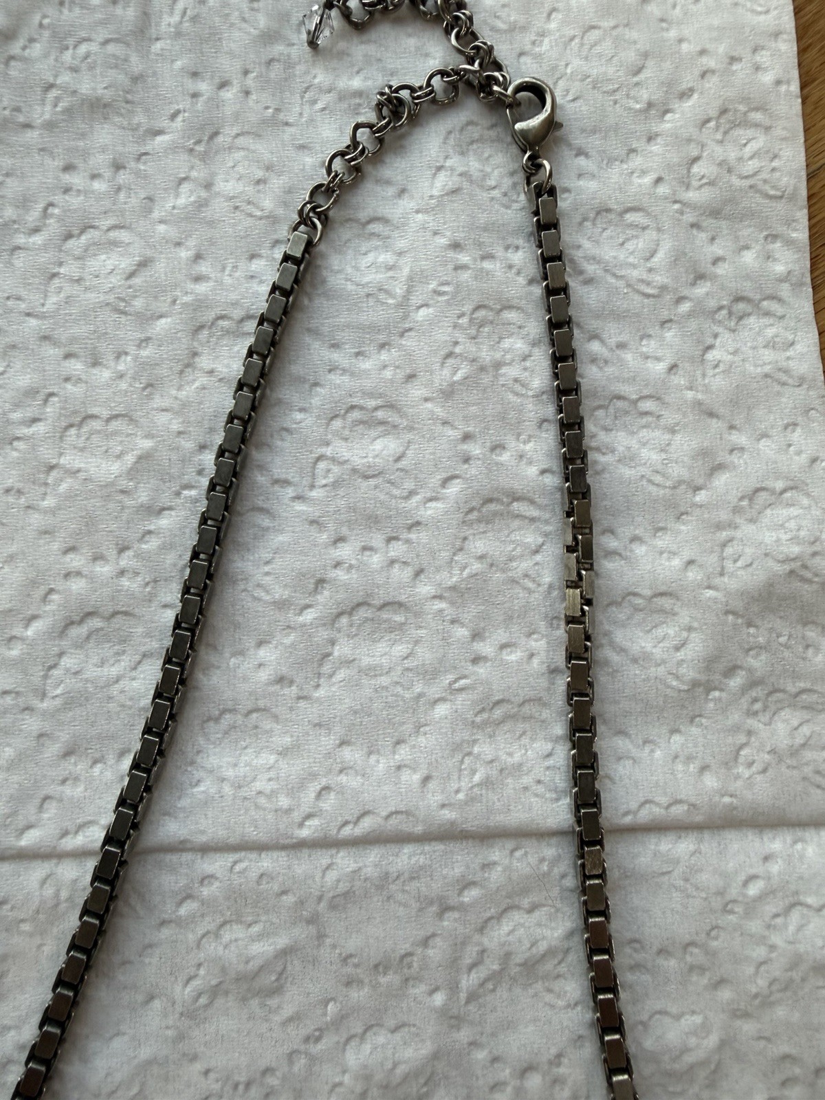 Sorrelli Statement Necklace Matte Black, Olive Green and Clear Crystals