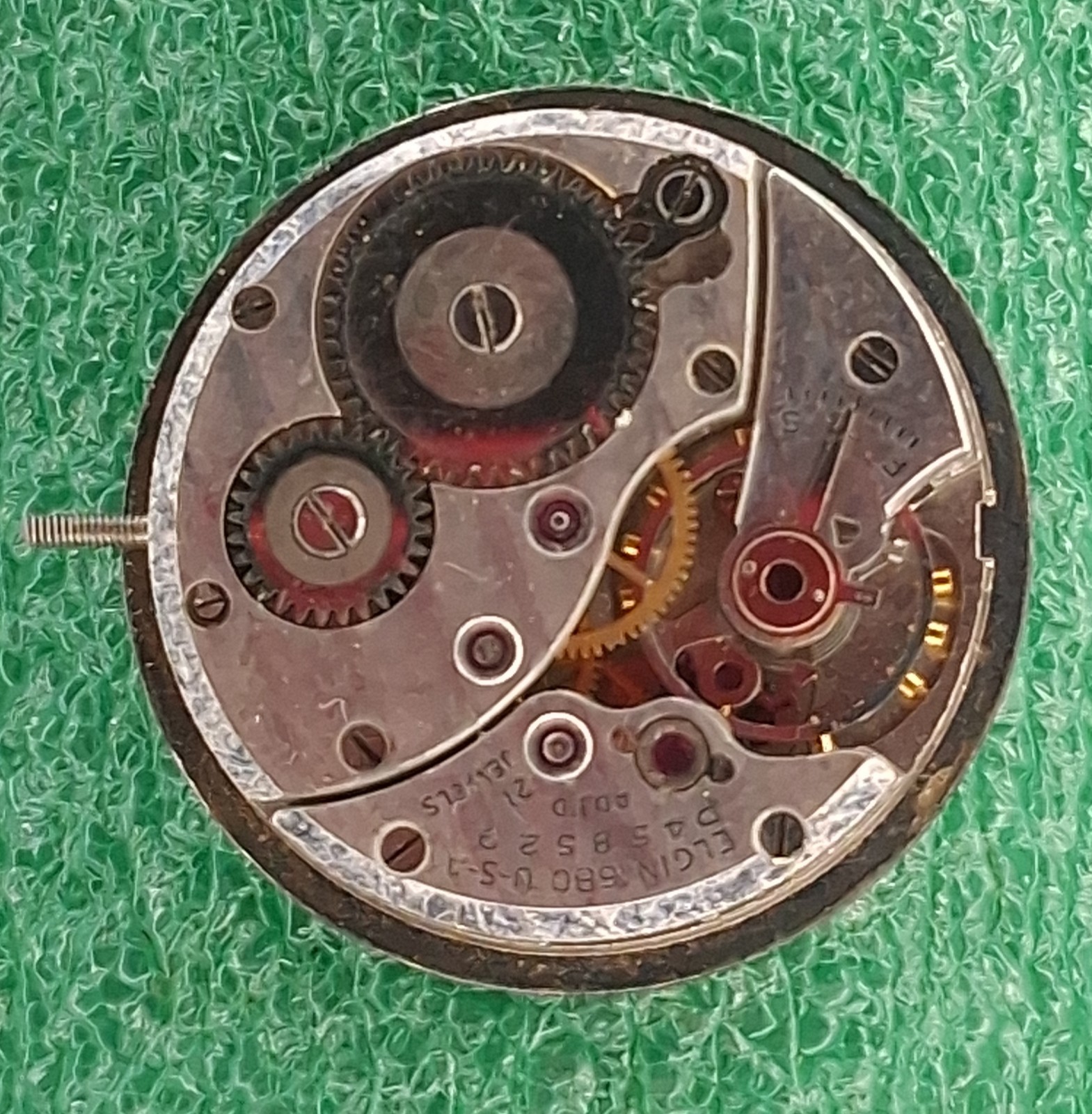 Mens Lord Elgin Honeycomb 21J Movement 680 Manuel Wind Up Vintage Watch Parts