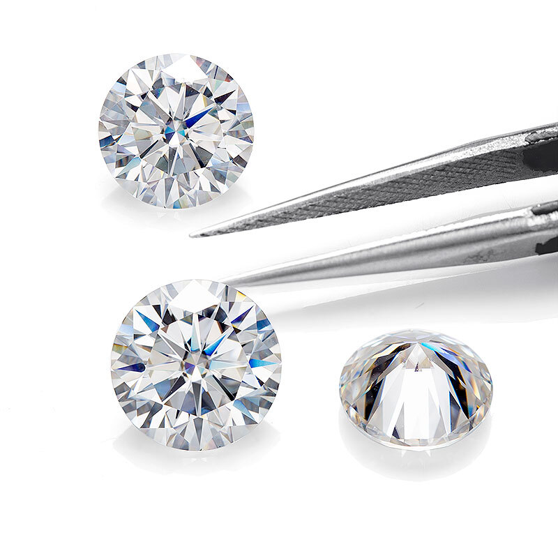 Moissanite Loose Gemstones Round Cut White D Color VVS1 GRA for Jewelry