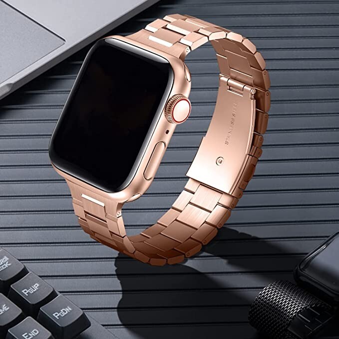 MAENWVO Metal Watch Band Compatible with Apple Watch Band 38mm/40mm/41mm