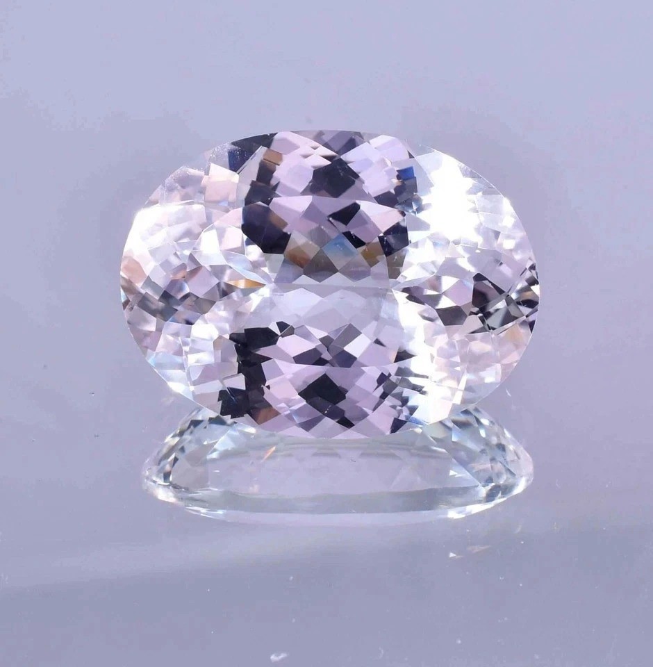 Stunning Natural White Sapphire 20-22 CT Oval Cut EGL Certified Gemstone Montana