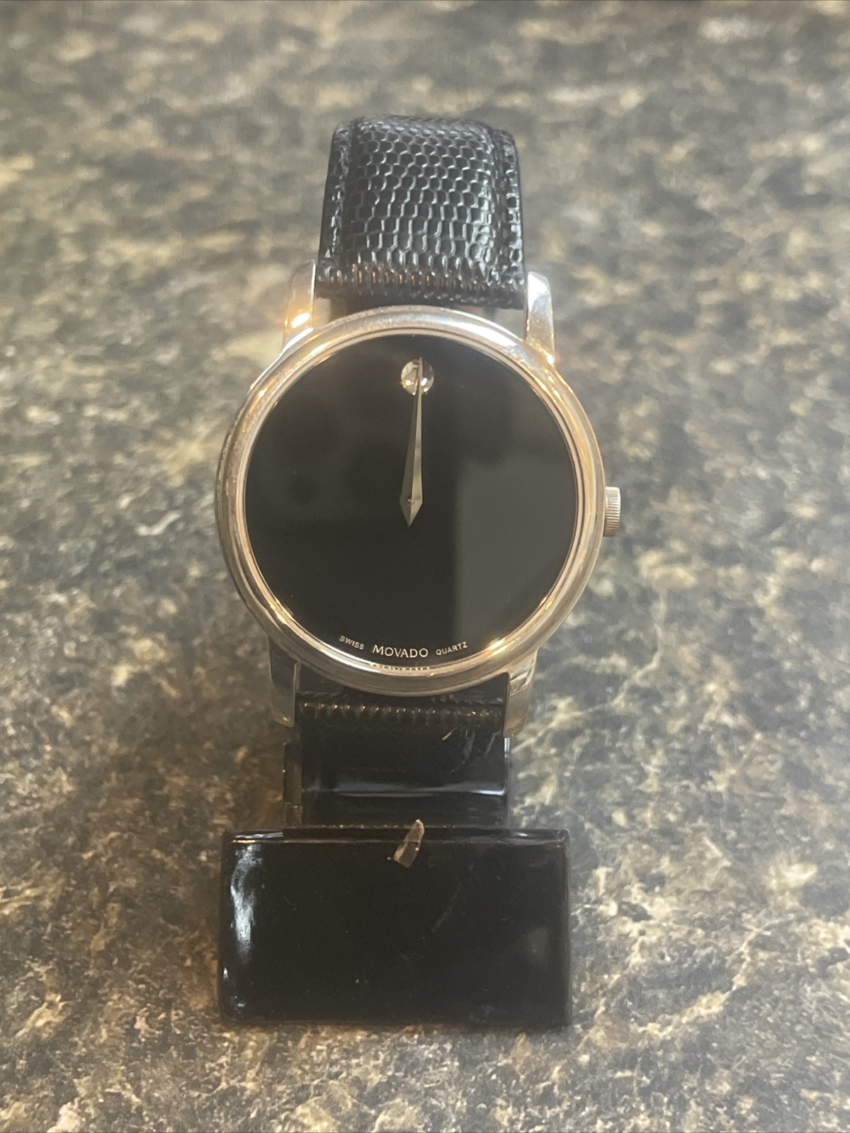 Movado Men’s Museum Black Dial Stainless Steel Watch Retail $695 -Great Deal