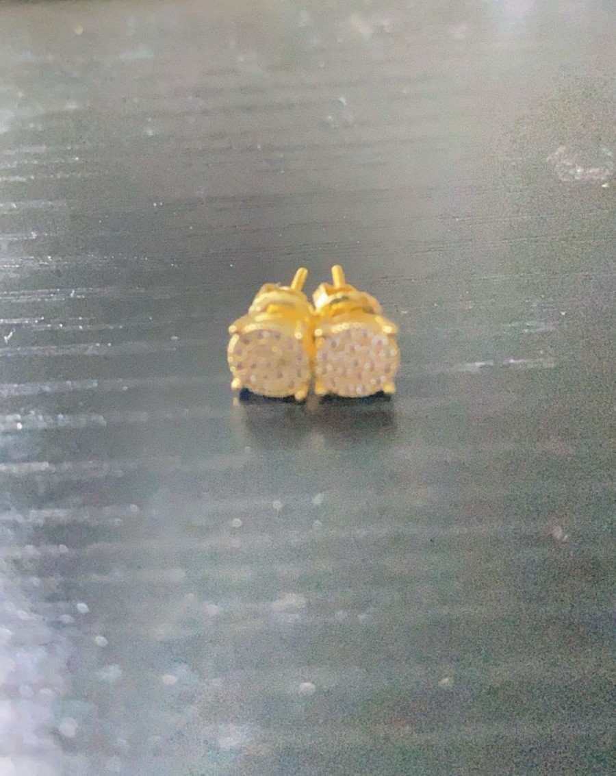 14k Gold Lab-Created Diamond Stud Earrings