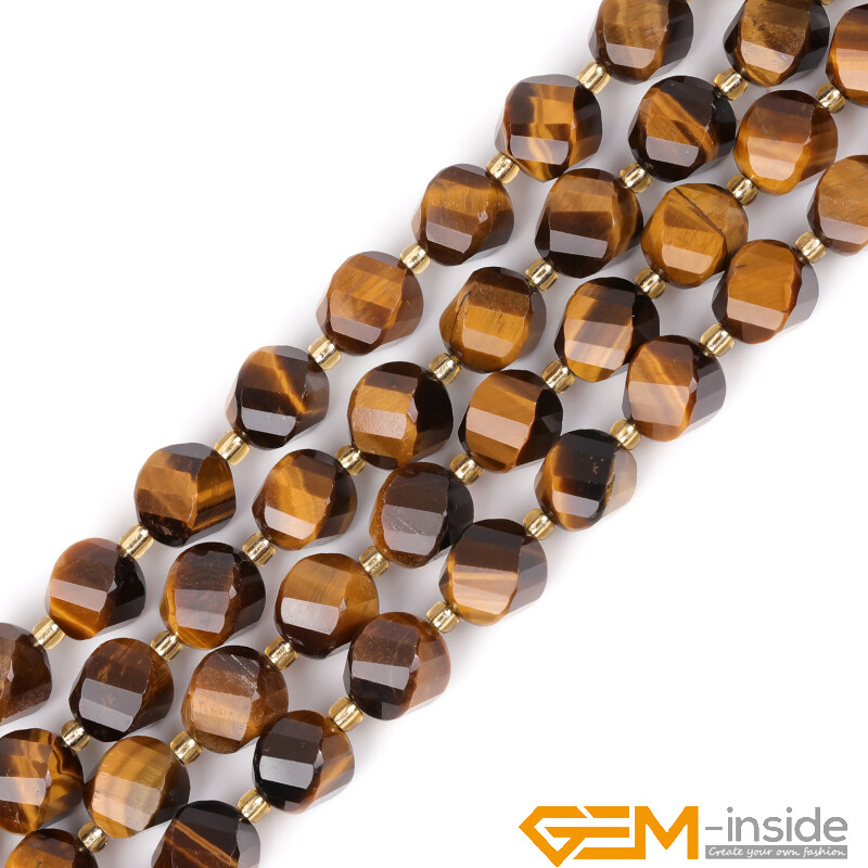 Natural Assorted Gemstone Twist Faceted Charms Loose Beads for Jewelry Making AU