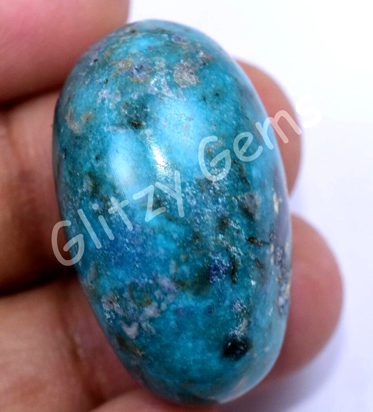 Natural Turquoise 68.65 Ct Cabochon AGL Certified Unheated Rare Loose Gemstone