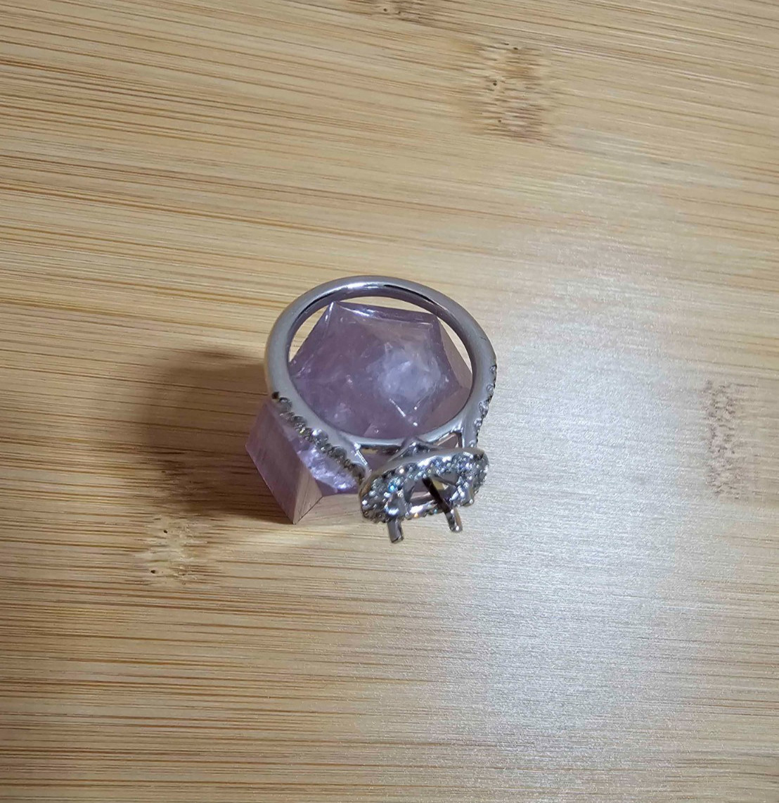 Platinum Engagement Ring Setting Mount 6.5 grams 2/3ct. G/H VS Diamonds! Size 7