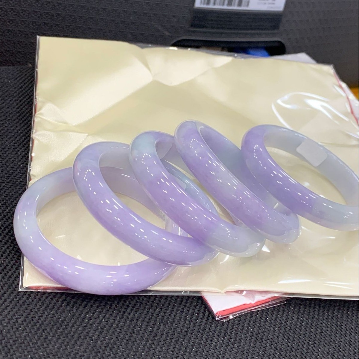 Natural Jadeite Jade Violet Bracelet Fine Glutinous Circle