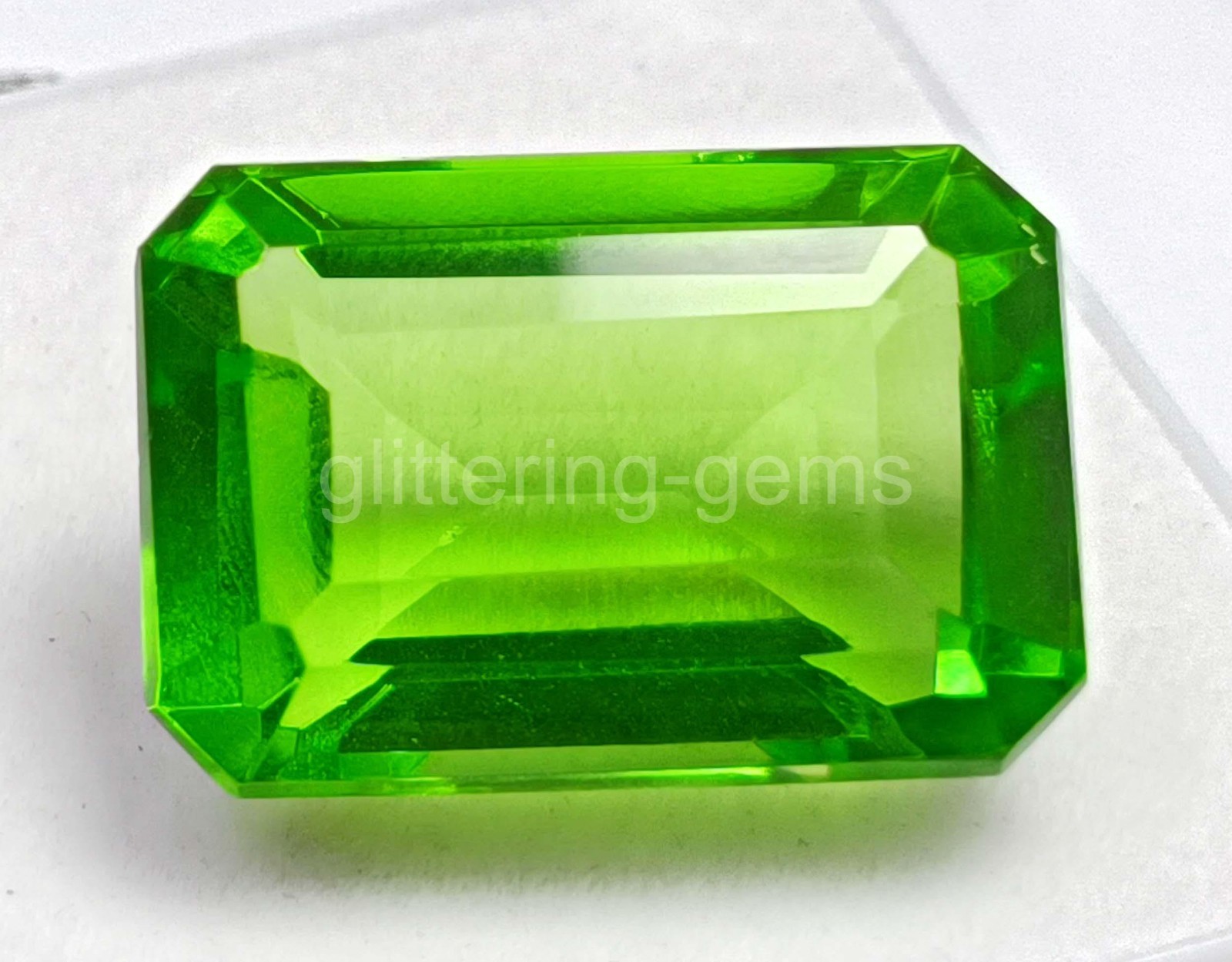 IGL Certified Green Emerald Natural 26 Ct Emerald Cut Loose Gemstone 5DNJ