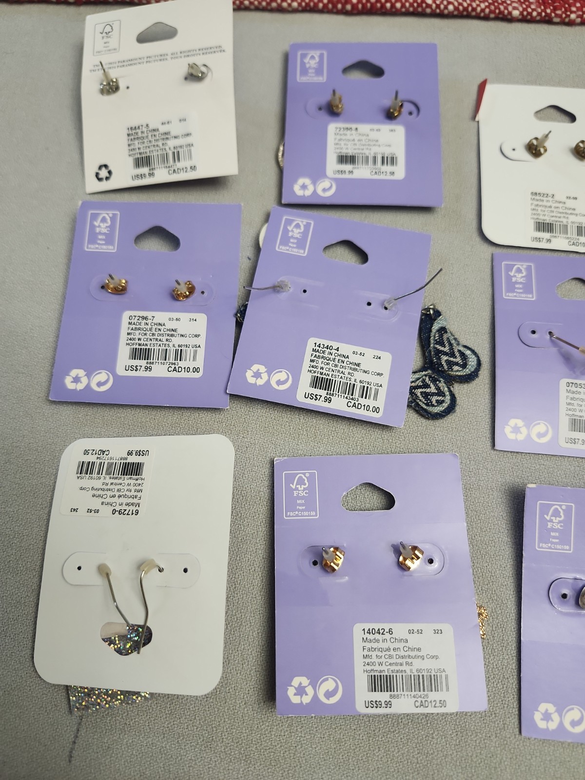 Claire’s Fashion Jewelry Pierced Earrings. Lot Of 21 Pieces