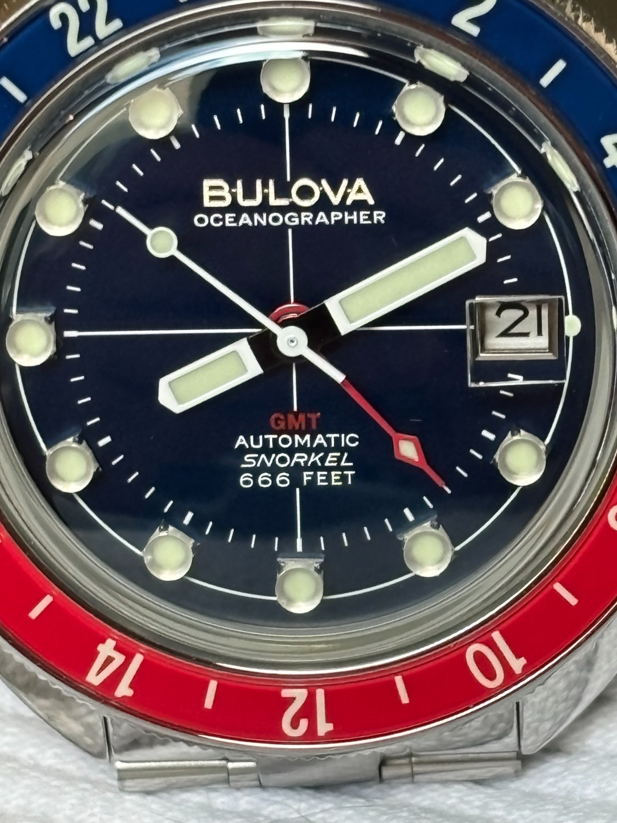 Bulova Oceanographer GMT Pepsi Devil Diver Automatic 96B405