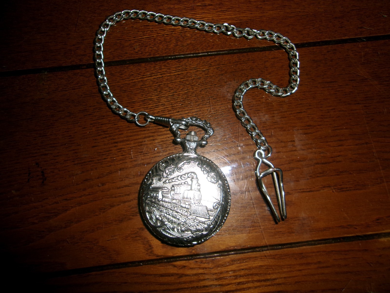 MARCELO Quartz RAILROAD Pocket Watch w/Chain