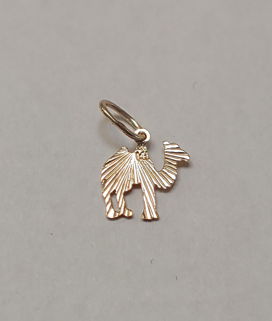 New 14k Yellow Gold Camel Charm Pendant