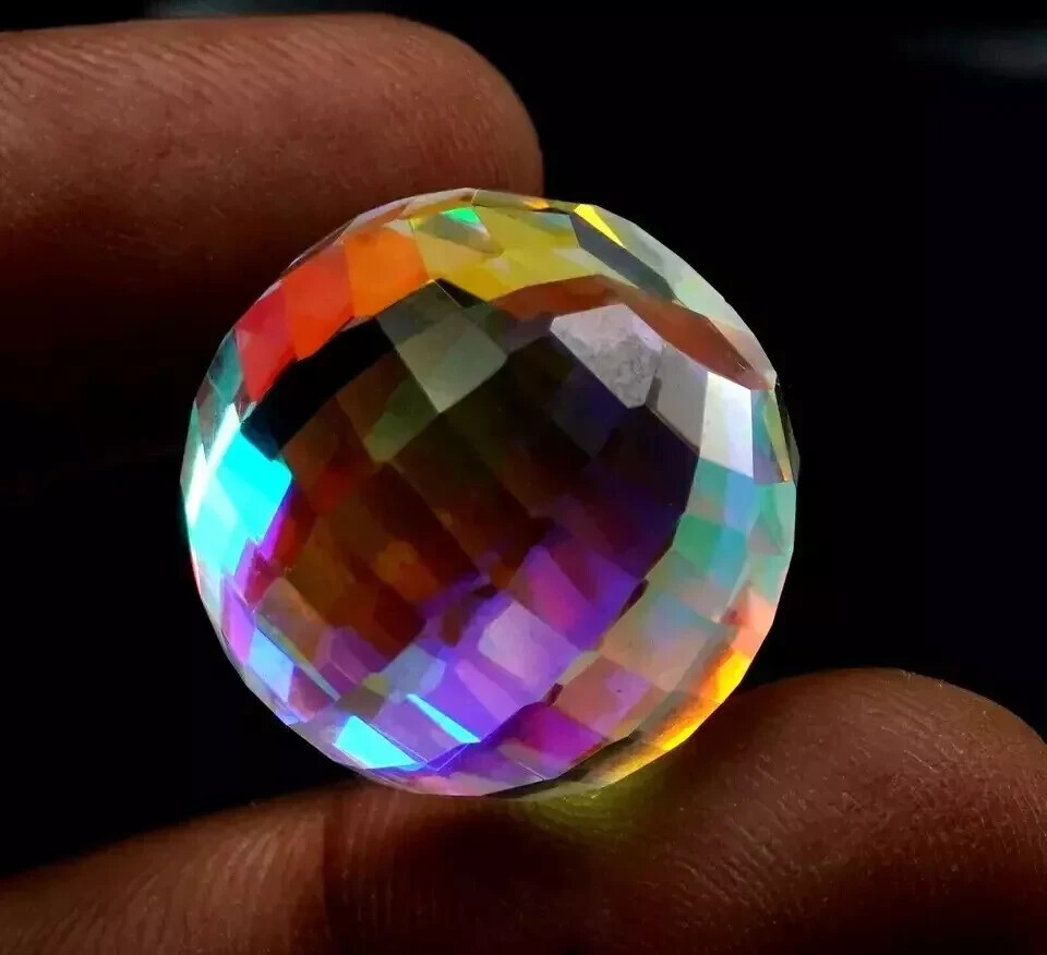 Mystic Topaz Lot Ball Cut 55-57Ct Natural Rainbow Loose Certified Gemstone