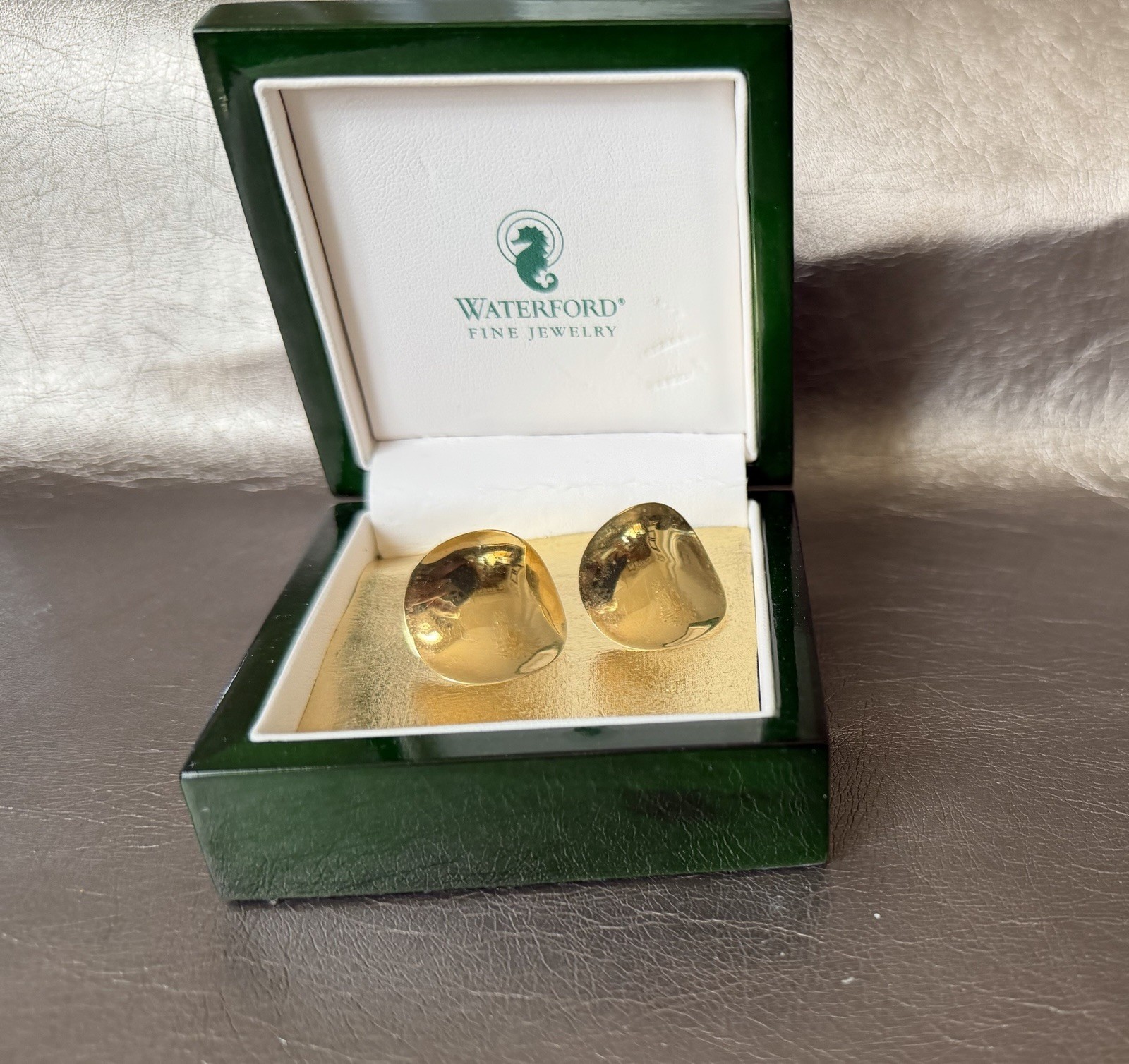 Vintage Solid 14k Gold Round Disc Stud Button Earrings 2.10g 21mm approx 1 inch