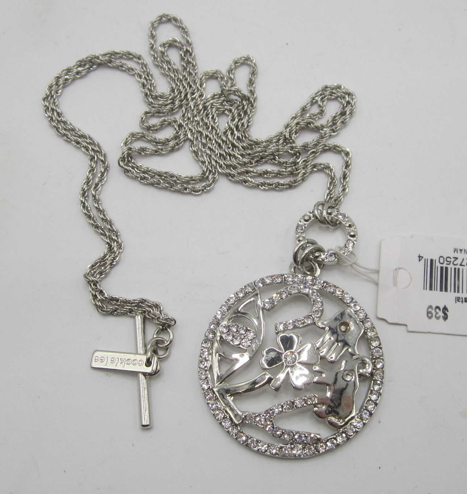 Cookie Lee Pendant Necklace with Elephant, Evil Eye, Horse Shoe, etc.