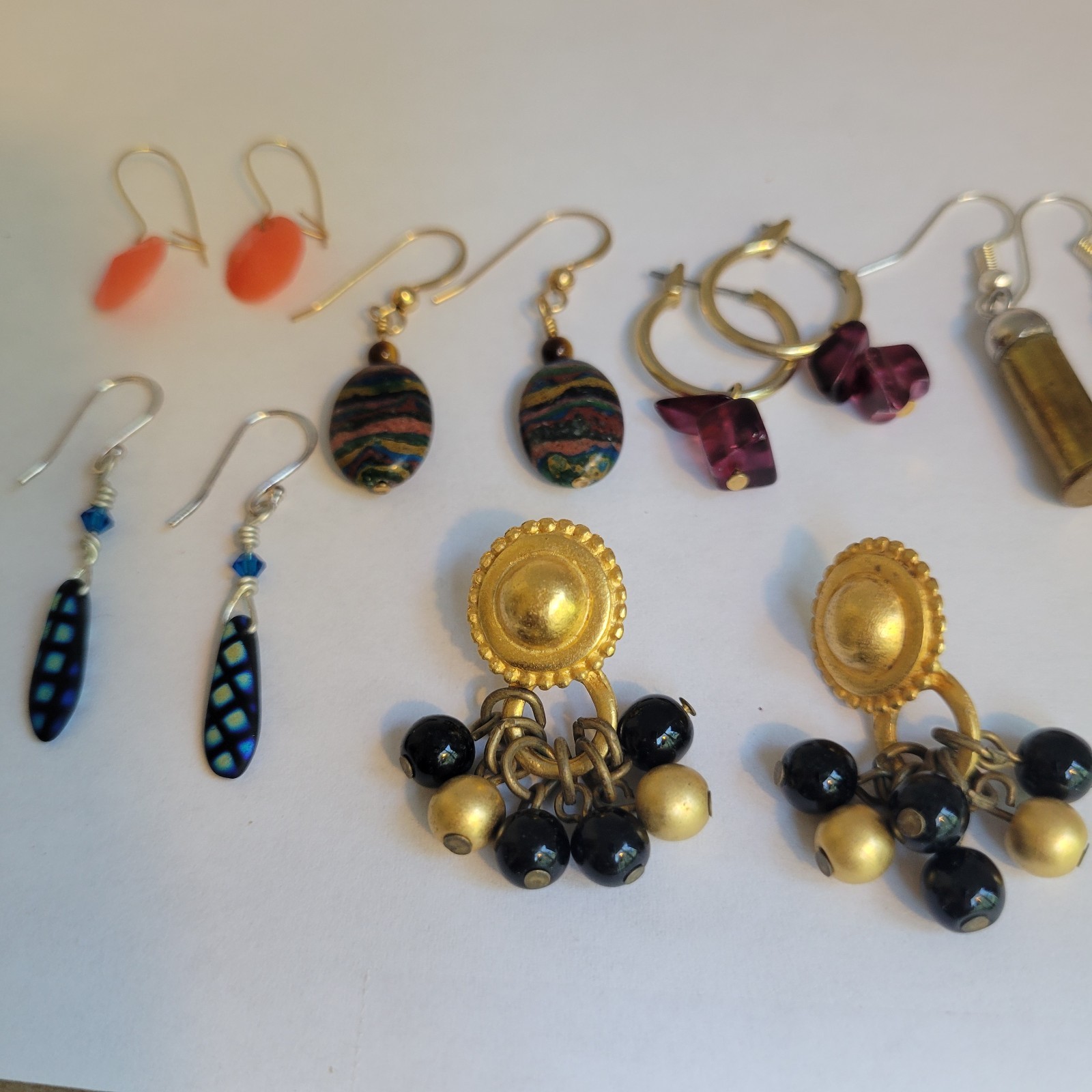 Vintage To Now Earrings Fashion Jewelry Lot Of 7 Pairs Beaded Dangle Drop Boho