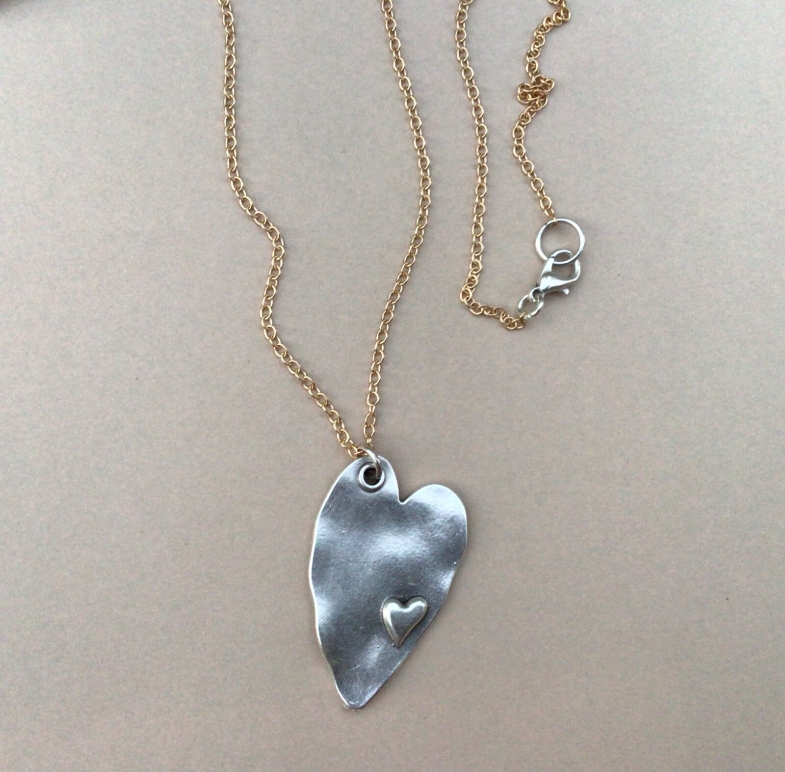NEW ARTISAN HANDMADE SUNDANCE CHARM HEART NECKLACE HANDCRAFTED SILVER JEWELRY