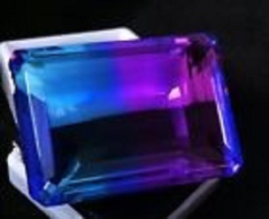 Emerald Shape Loose Gemstone Flawless Certified 111.90Ct Tourmaline Bi-Color