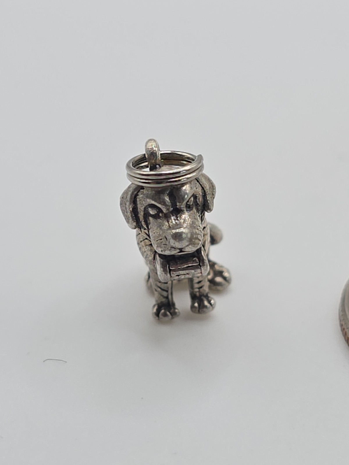 Sterling Silver 925 St Bernard Dog Charm