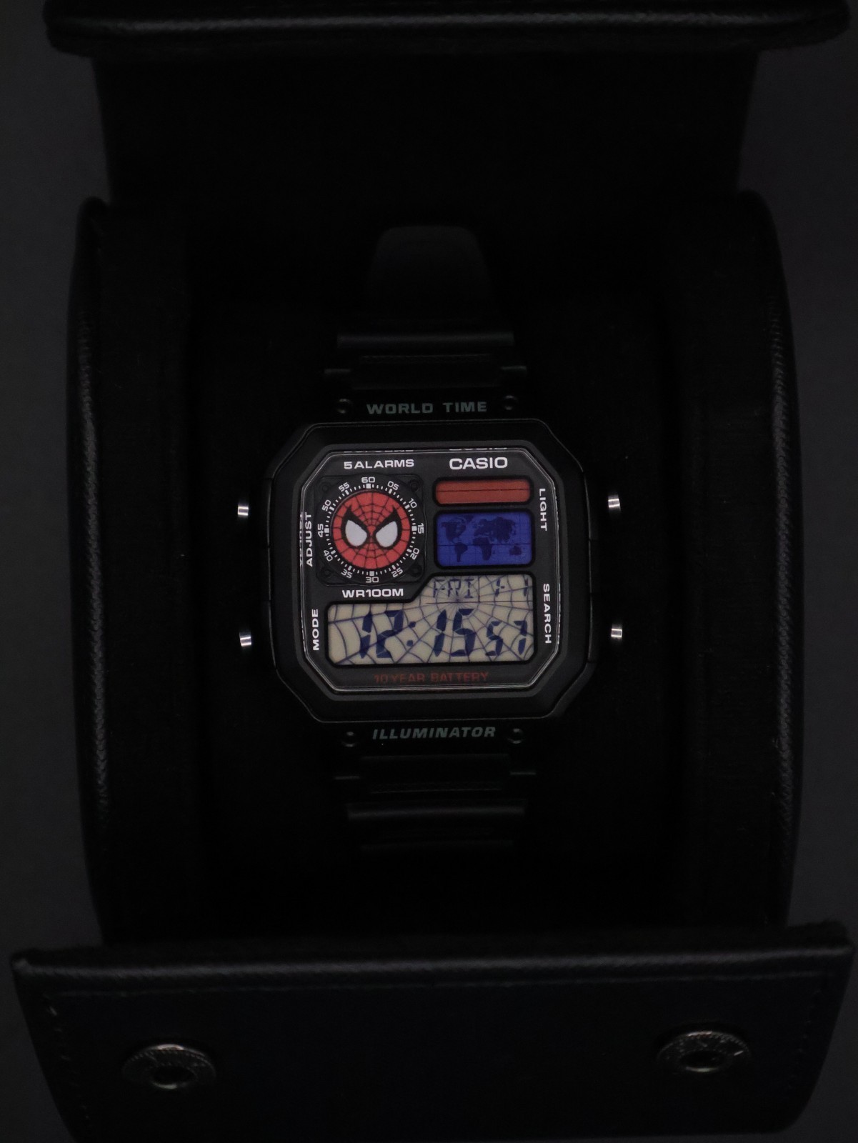 “Underoos” | Custom Spider-Man Casio Watch | Royale | AE-1200WH | 🕷️🕸️🔴 | MOD
