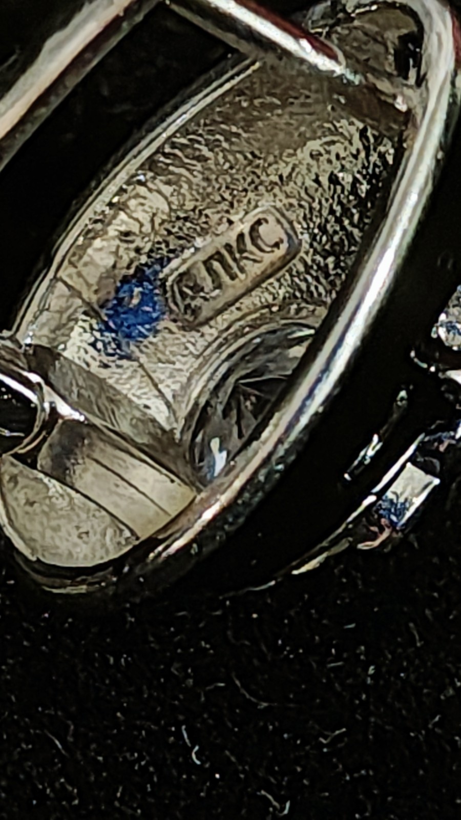 Silver Tone Black Enamel CZ with Butterfly Accent Latch Back Earrings