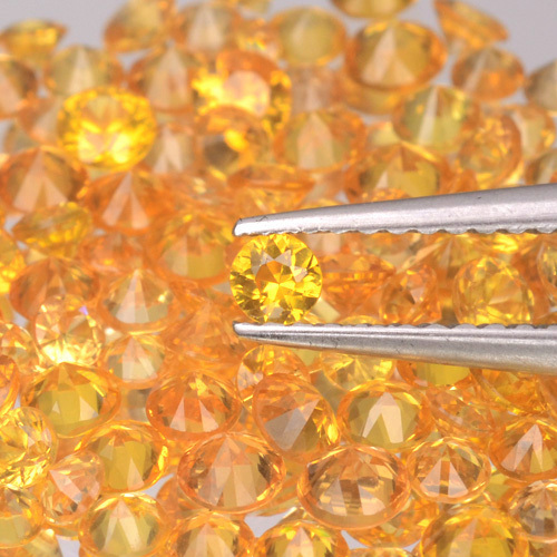 2.6mm Lot 6,10,50,100pcs Perfect Round Diamond Cut Natural Yellow SAPPHIRE