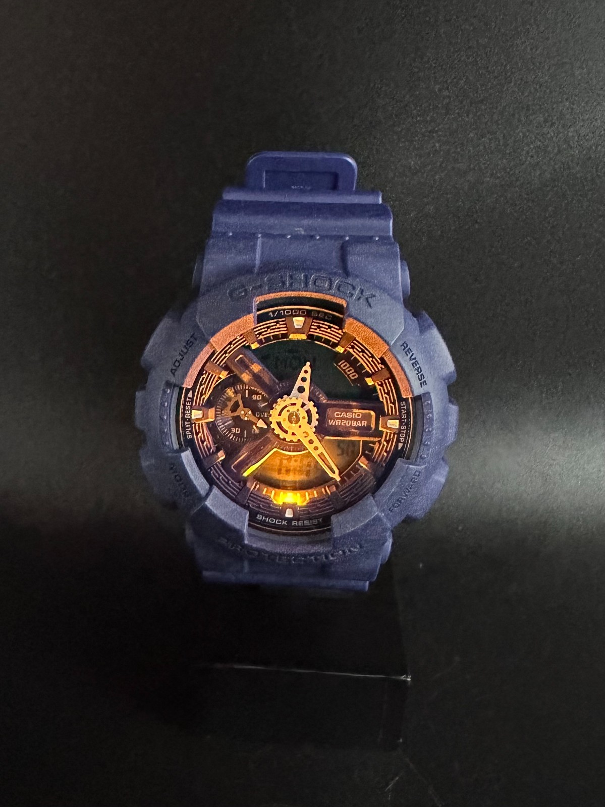 Casio G-Shock Heathered Series 51mm Blue Digital Men’s Watch GA-110HT-2A