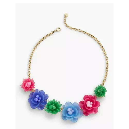 TALBOTS MIXED MEDIA FLOWER NECKLACE NWT