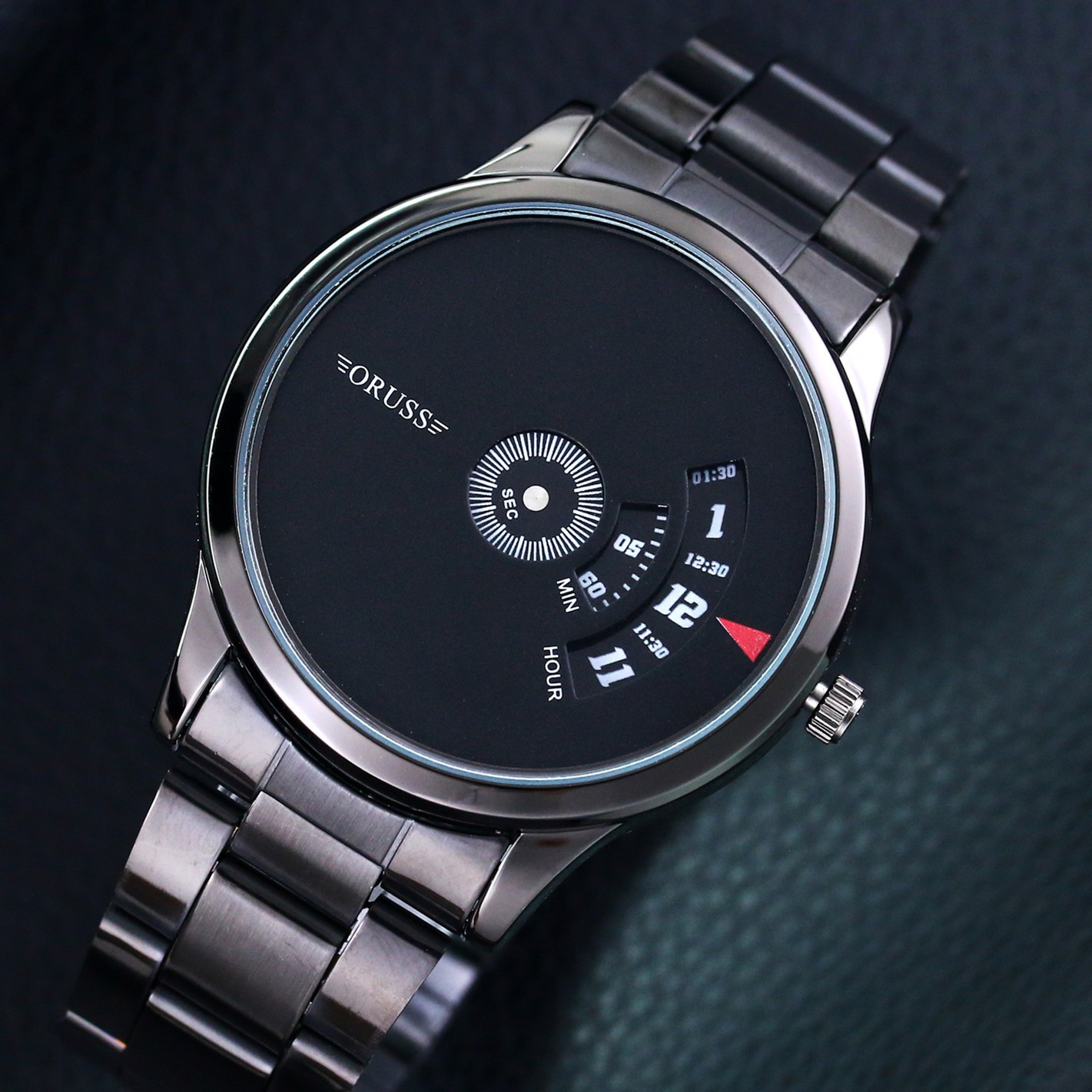 Stylish Cool Men Stainless Steel Mesh Quartz Watch High-Quality Waterproof Gift