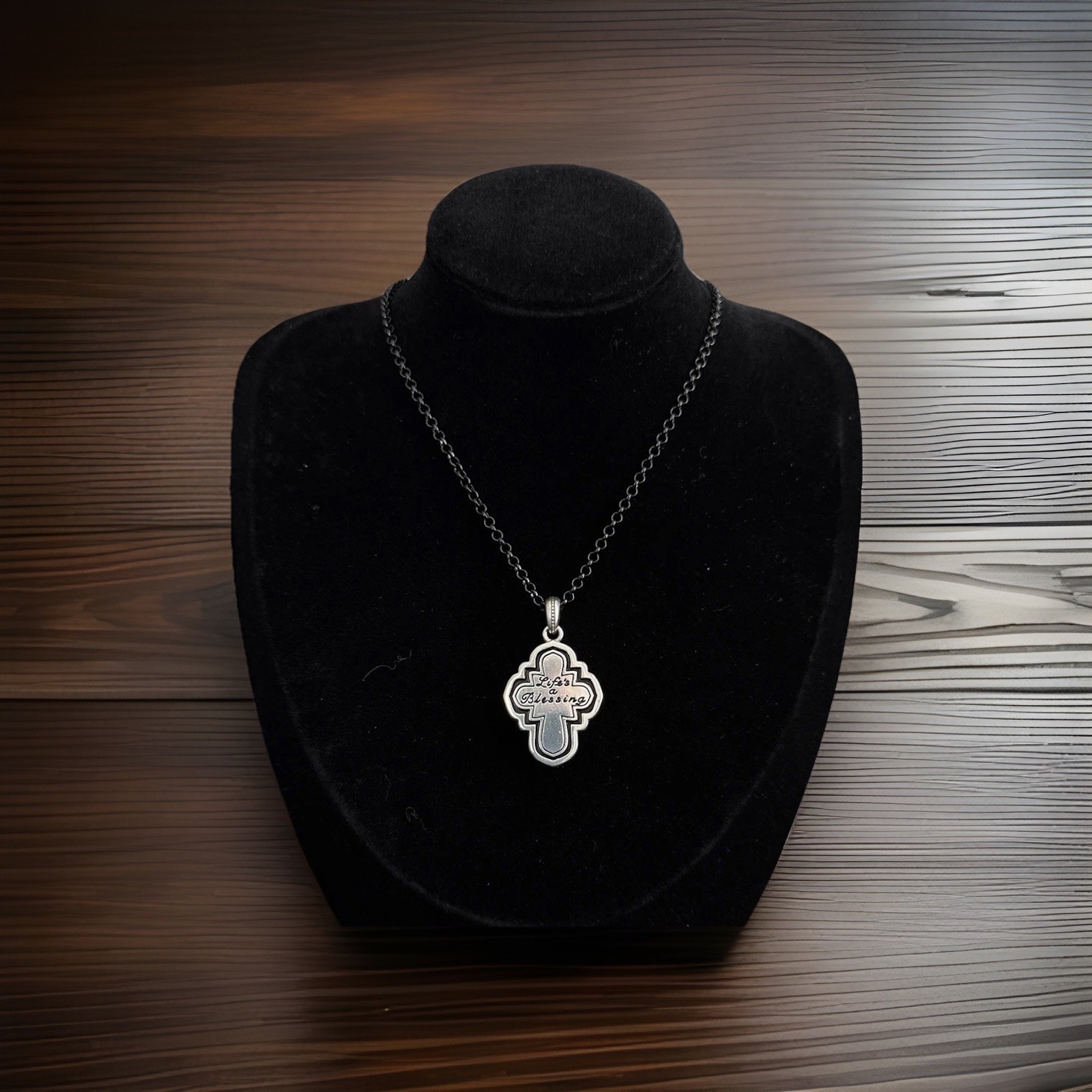 Brighton Necklace Monarch Joy Life Is A Blessing Cross NWT