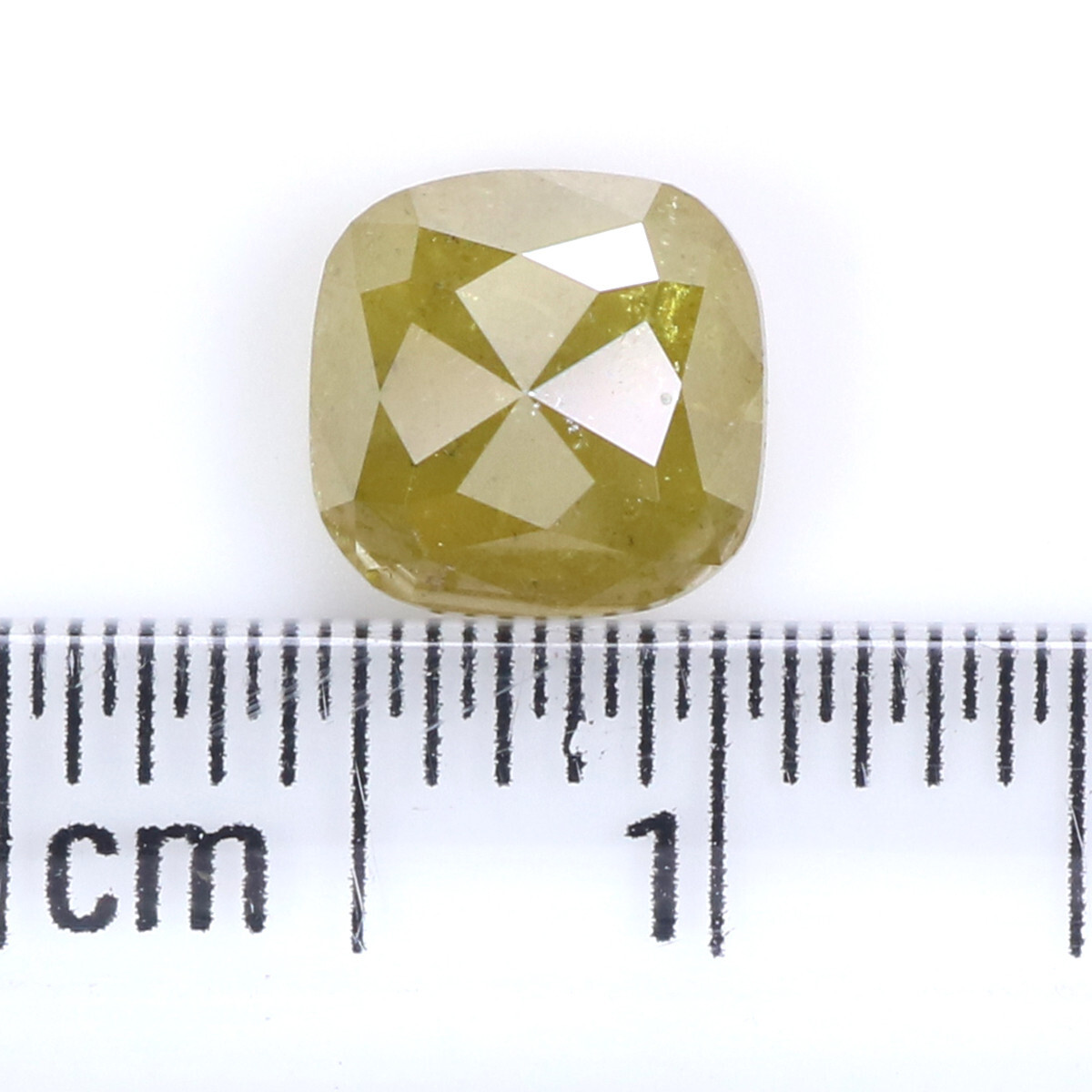 1.37 CT Natural Loose Cushion Shape Diamond 6.40 MM Yellow Color Diamond KQ2259