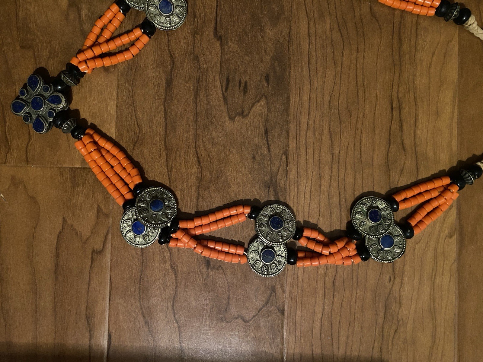 Vintage Rare genuine Tajik wedding necklace from Central Asia