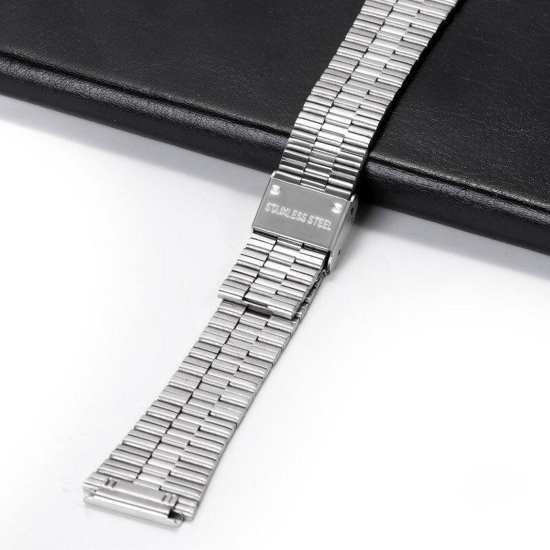 Premium Stainless Steel Metal Watch Bands Strap Vintage Bracelet 18/20 Universal