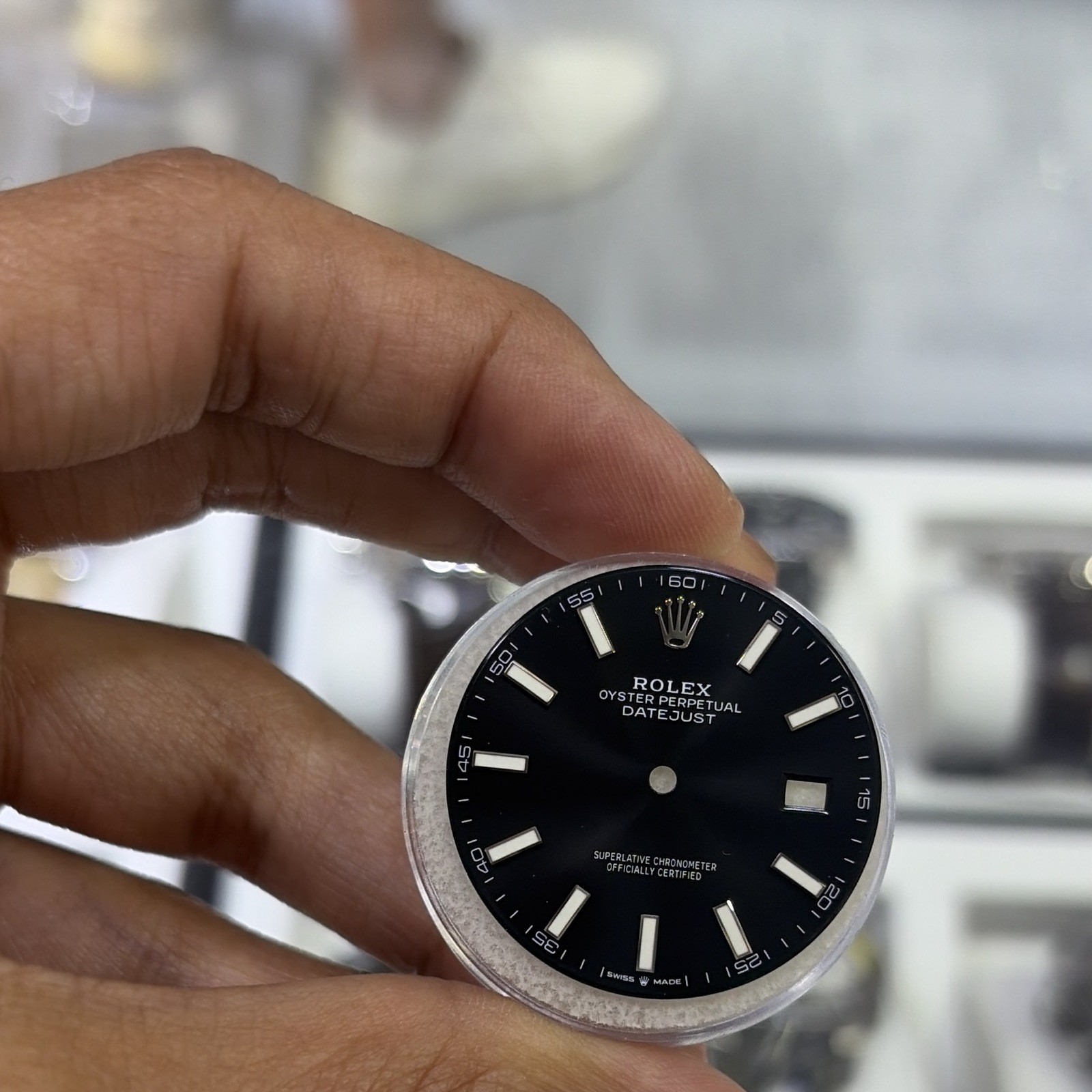 Rolex 41mm Datejust Dial Black Non-Numeric Hour Marks w/ Date Window126334
