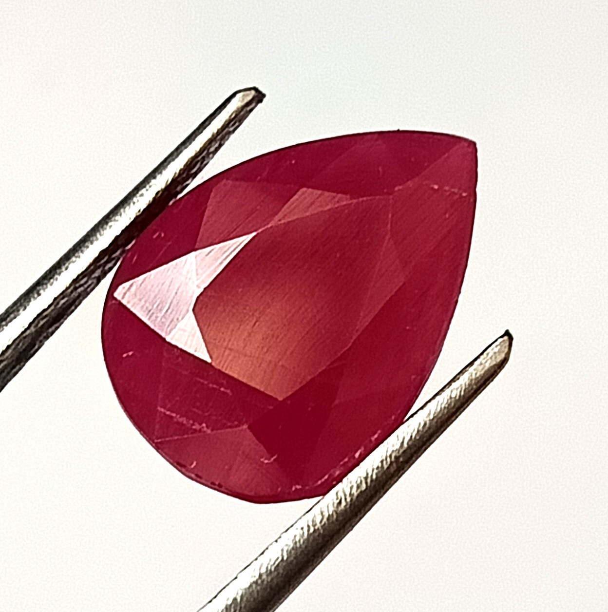 5.50 Carat Natural Unheated Ruby Faceted 12.8X9.7 mm Pear Shape Loose Gemstone