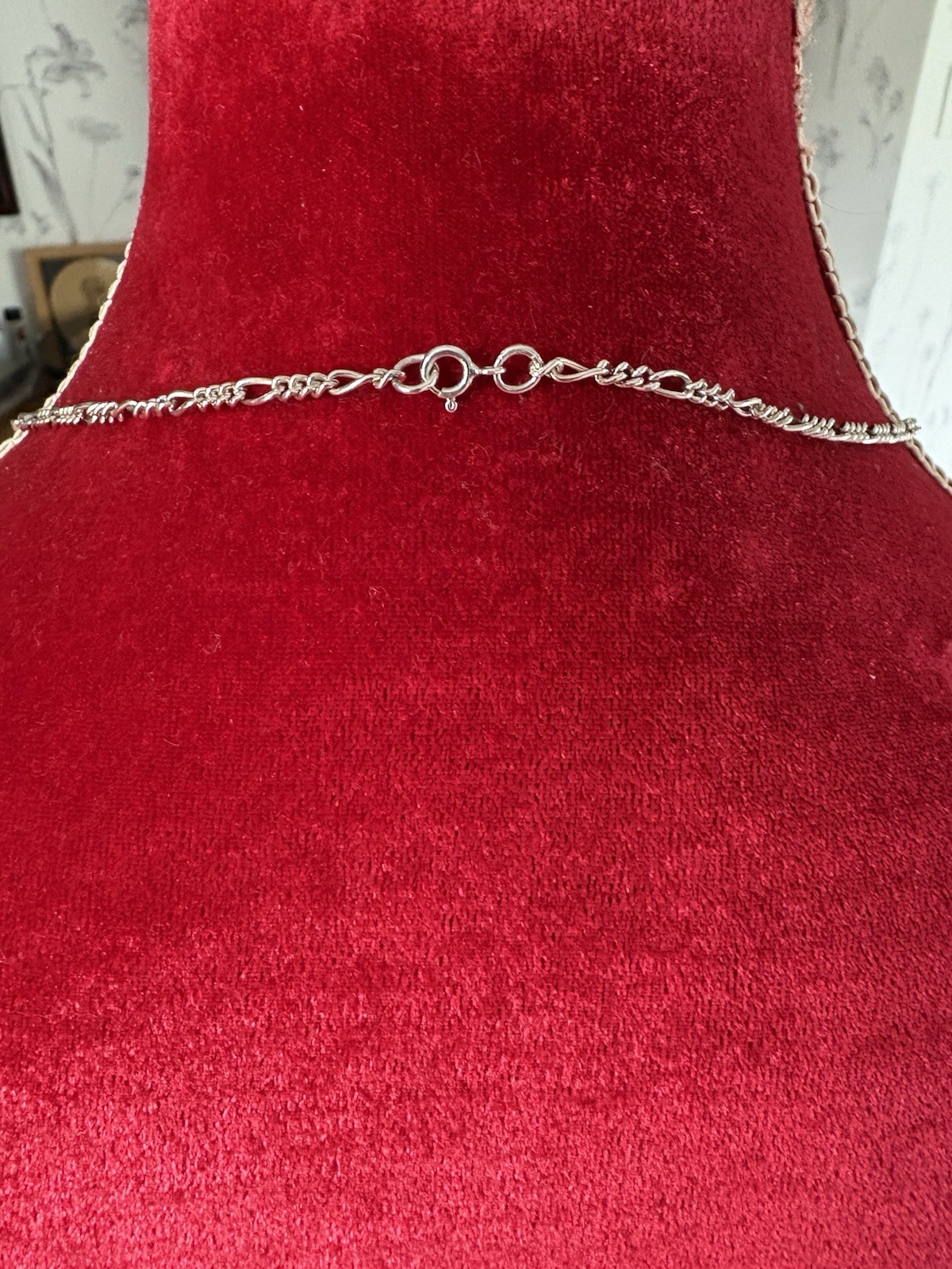 Vintage Sterling Silver Figaro Chain Hallmarked 51cm