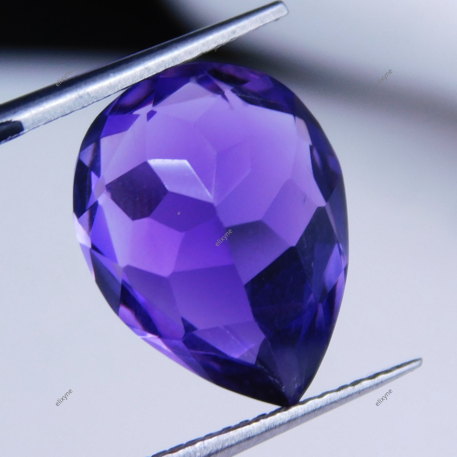 6.45 Cts Pear Natural Violet Blue Amethyst Untreated Stunning Gemstone