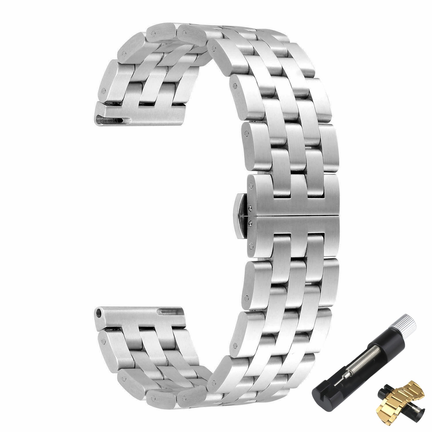 22mm Stainless Steel Band for Huami Amazfit Bip 6 BIP 5 GTR 4 GTR 3 Pro GTR 2e 2
