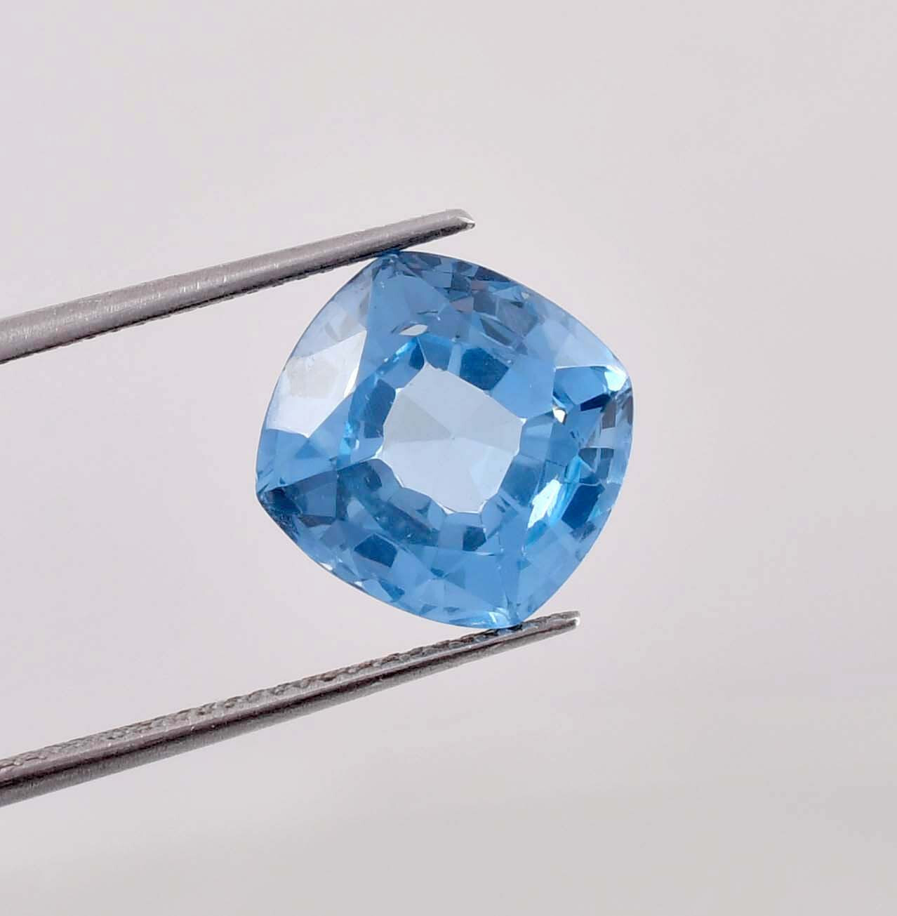Flawless 7 x 7 mm Natural Blue Tourmaline 2.50 Ct GIT Certified Loose Gemstone
