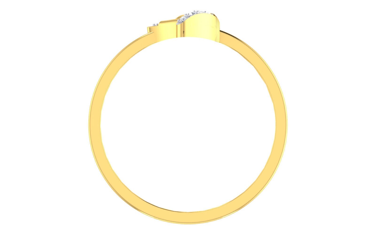 1.00 Ct Round Cut Simulated Diamond Women’s Band Ring 14k Yellow Gold Plated