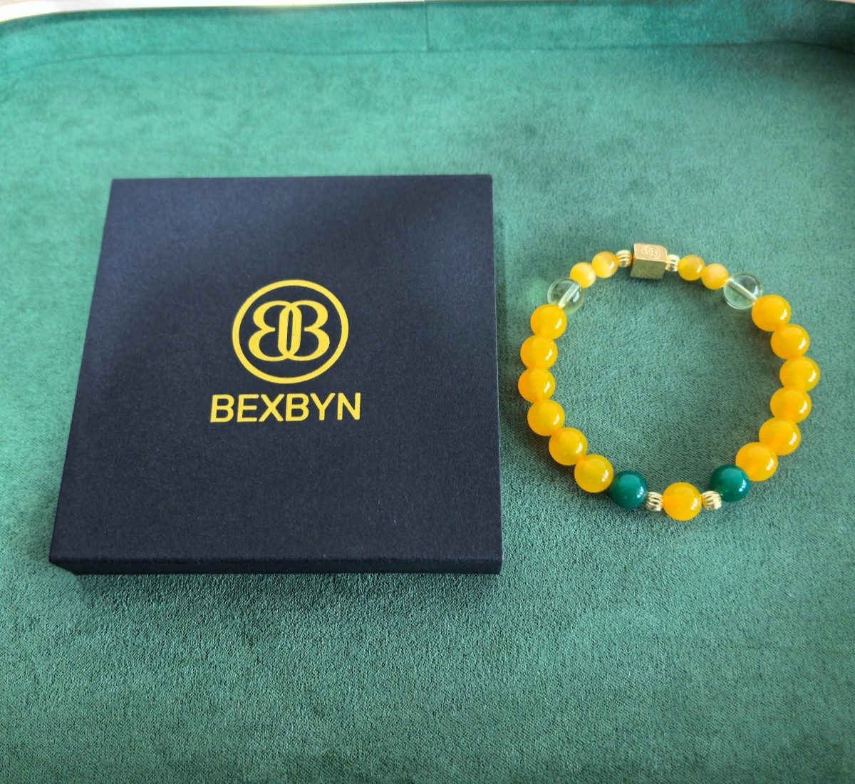 Custom Engraved Bracelet Yellow Agate Citrine Beads Wealth luck Jewelry Her Gift
