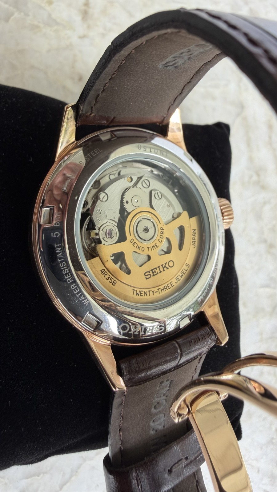 Seiko Presage “Cocktail Time” SRPB46 “Manhattan” Pristine / Rose Gold Automatic