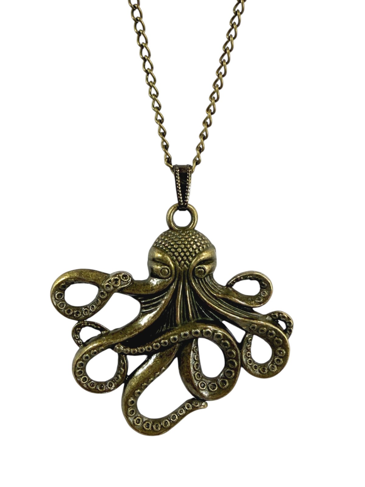 Steampunk Octopus Kraken Necklace – 3D Vintage Gothic Pendant, Pirate Cosplay