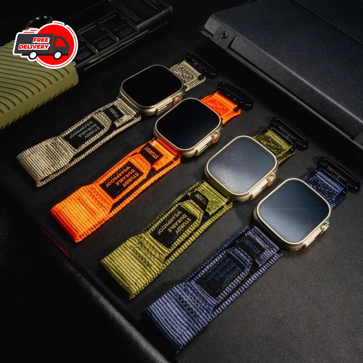 Sports Nylon Strap For Apple Watch iWatch Band 49mm 45mm 44mm 42mm 41mm 40mm SE