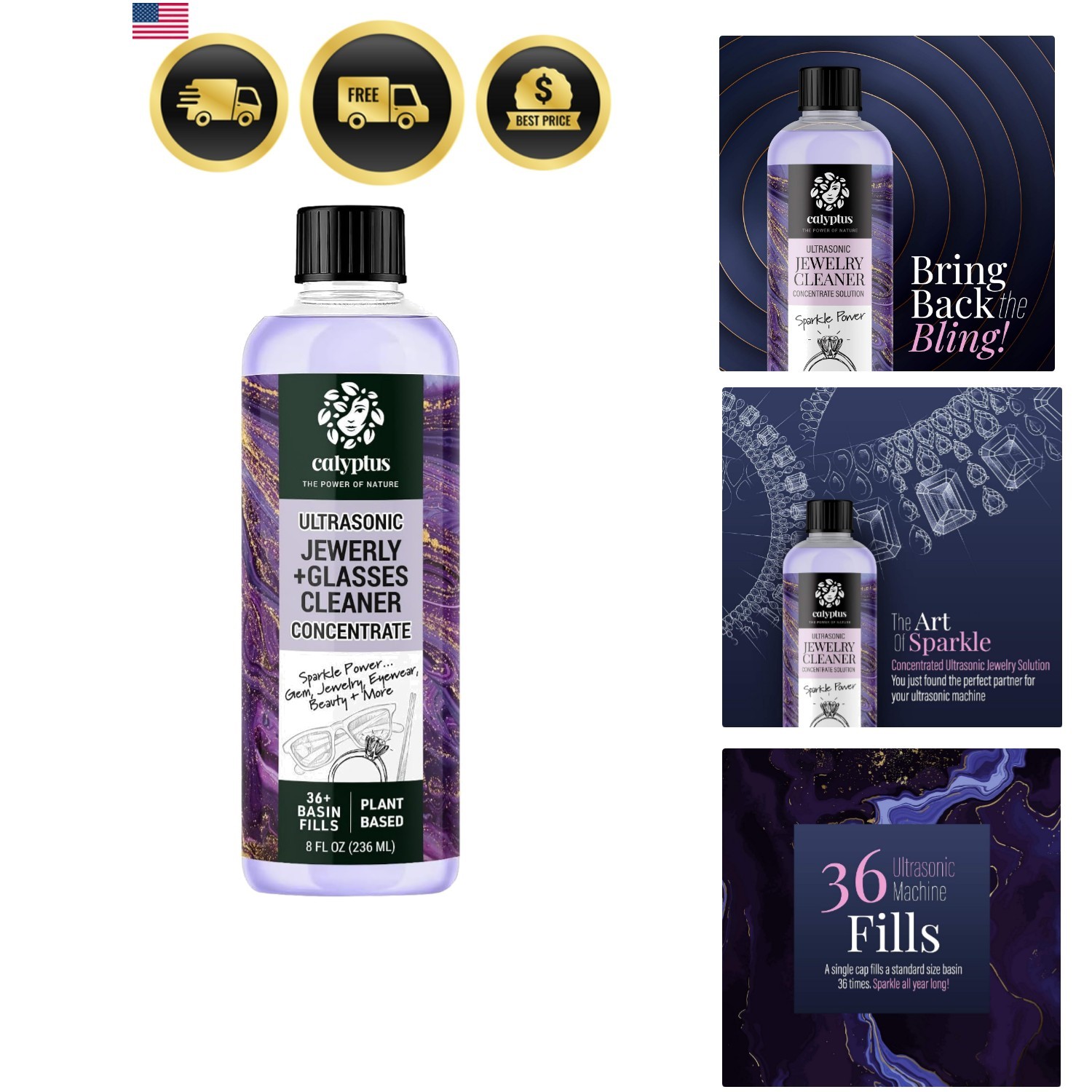 Jewelry Cleaning Solution Concentrate | Professional Power for Use in All Mac…