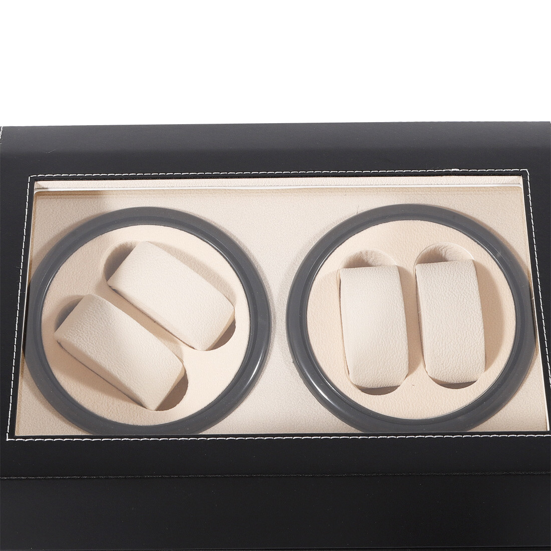 4+6 Automatic Rotation Watch Winder Display Case Wooden Storage Box US